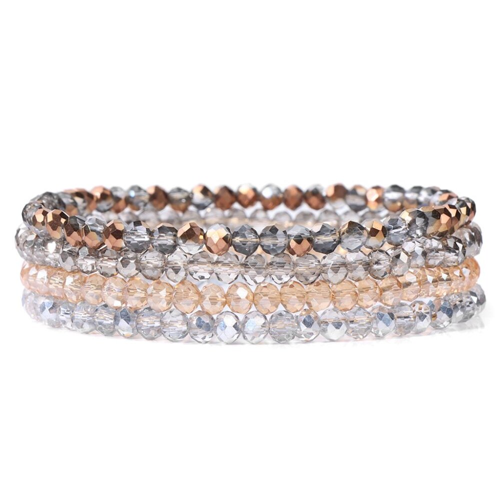 Multi-Strand Crystal Bracelet Set - Picture 2 of 2